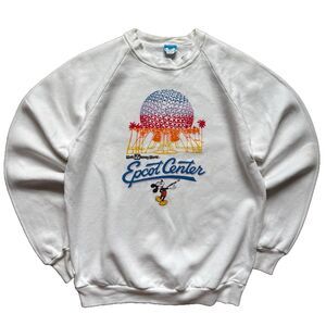 Vintage 80s Disney World Epcot Center Pullover Sweatshirt Size L Made in USA